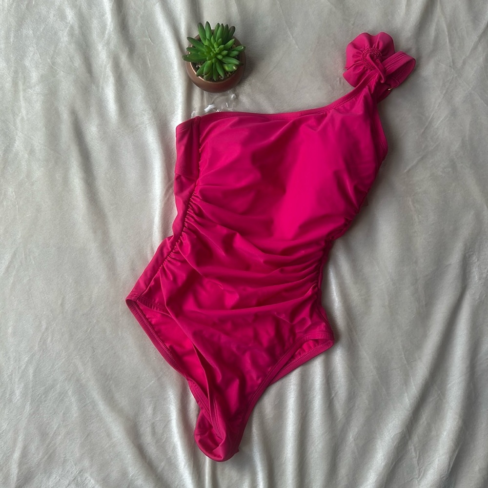 One shoulder one piece swimsuit
